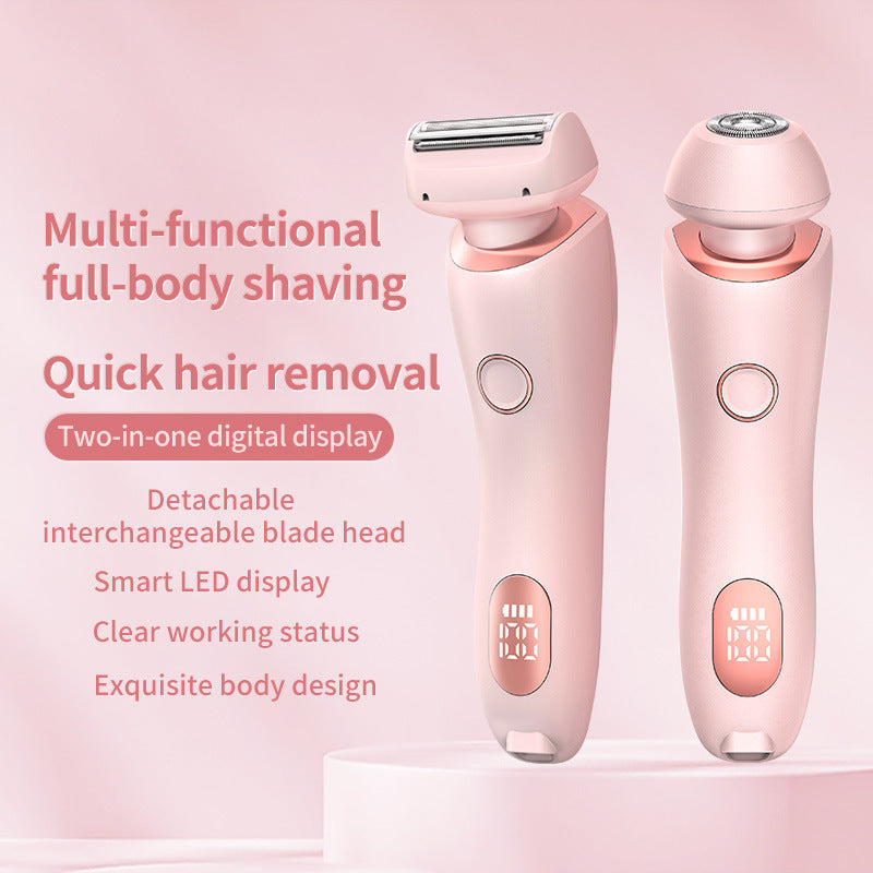 2-in-1 Painless Electric Razor for Women – Smooth Hair Removal, Wet or Dry