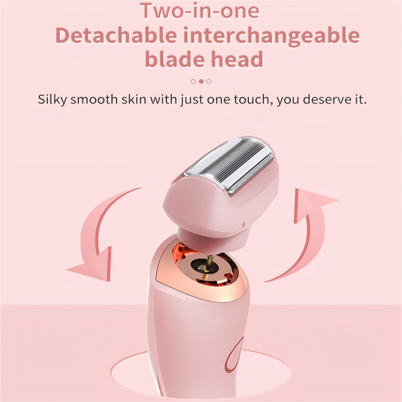 2-in-1 Painless Electric Razor for Women – Smooth Hair Removal, Wet or Dry