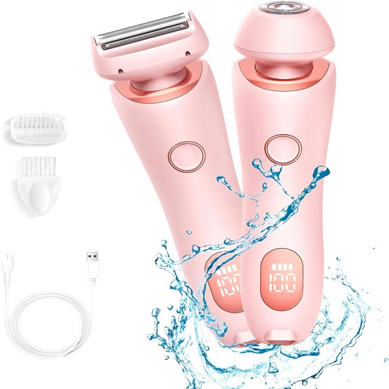 2-in-1 Painless Electric Razor for Women – Smooth Hair Removal, Wet or Dry