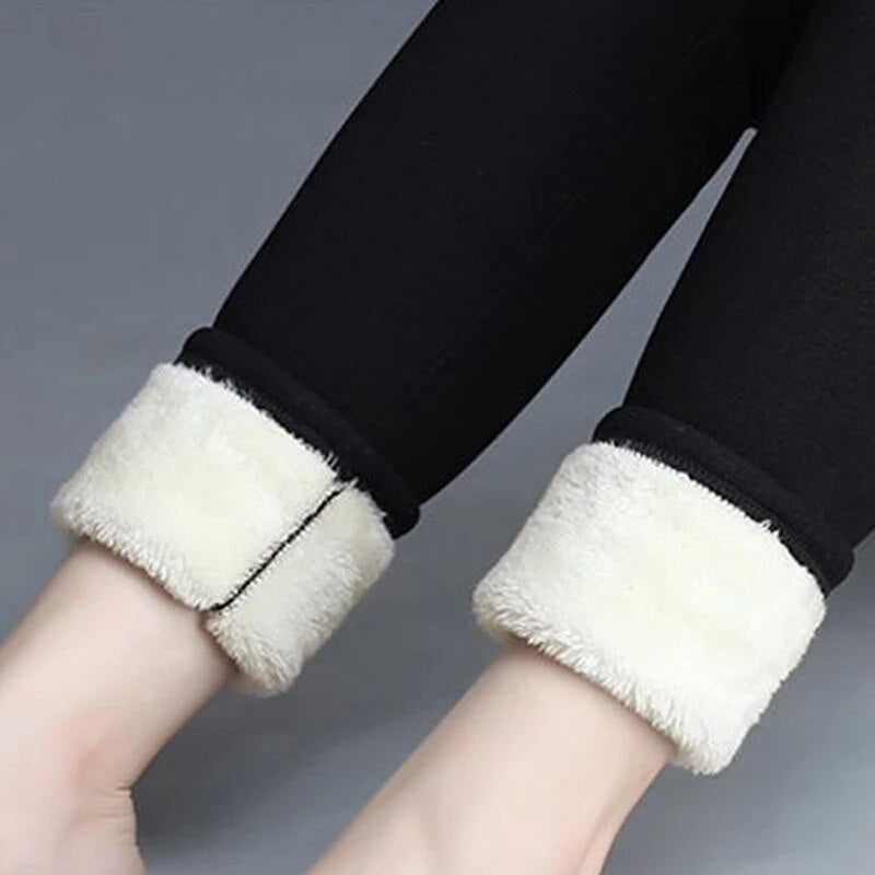 Warm winter velvet leggings for woman