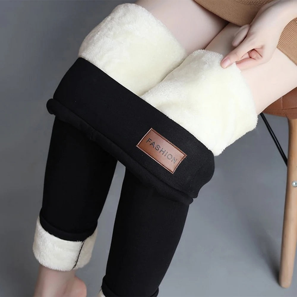 Warm winter velvet leggings for woman