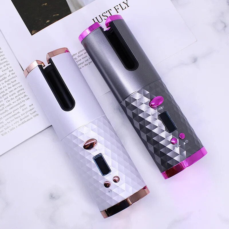 Rechargeable Automatic Hair Curler with LCD Display