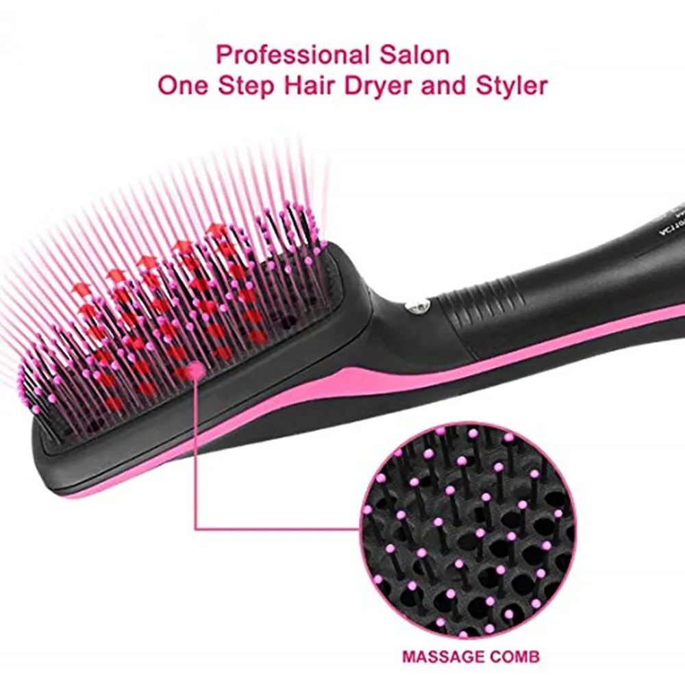 2-in-1 Hair Dryer Brush & Straightener