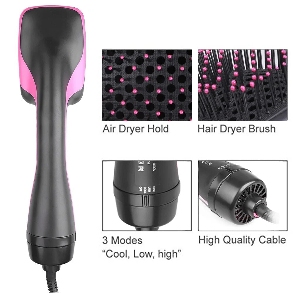 2-in-1 Hair Dryer Brush & Straightener